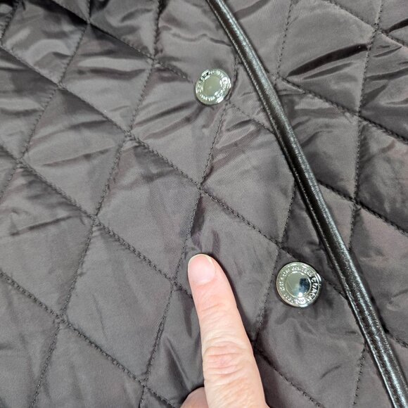 Coach Jacket Womens Small Brown Quilted Puffer Preppy Lightweight Coat READ - Picture 10 of 13